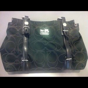 Black signature coach bag