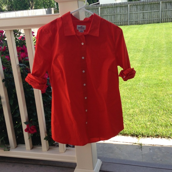 💙💚SOLD💚💙 Orange J. Crew button down