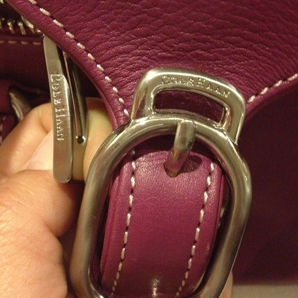 Authentic LIKE NEW Fuchsia Cole Haan Alexa Satchel - Picture 2 of 8