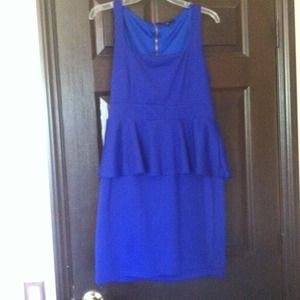 Cute blue peplum dress!