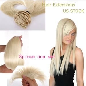 24" bleach blonde extensions