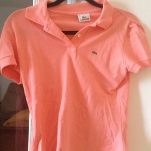 Coral Lacoste shirt