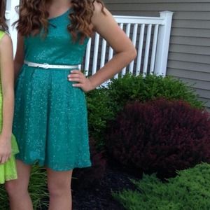 SALE Blueish green sequin dress! Homecoming dress!