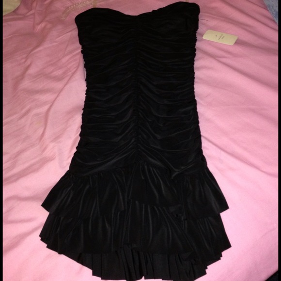 Forever 21 black ruffle dress