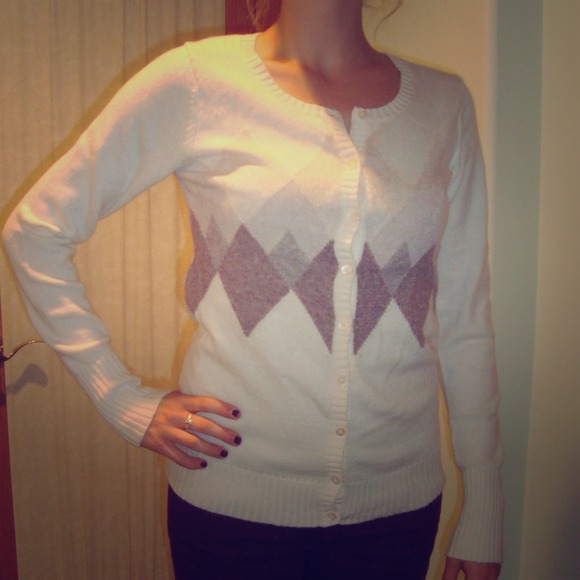 .Old Navy Argyle Cardigan.