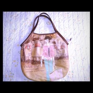 Olive oyl brand, leather tote!