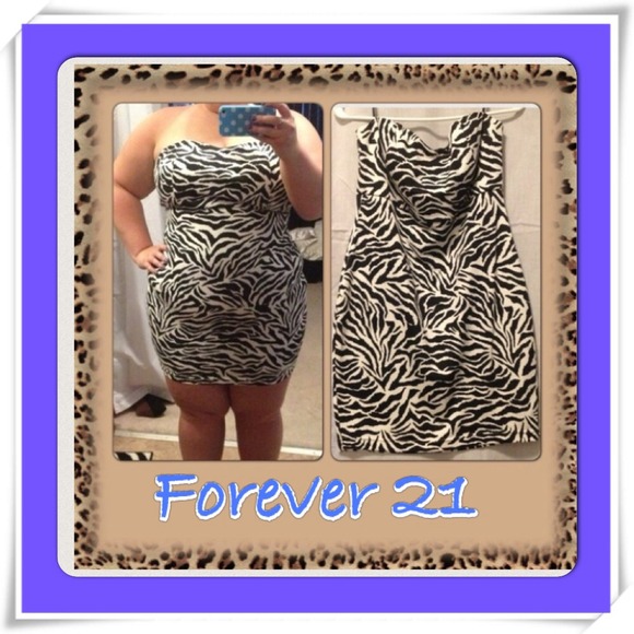 Forever 21 Dresses & Skirts - 🚫🚫sold🚫🚫Zebra strapless dress