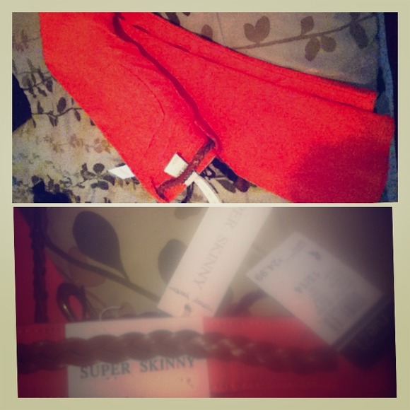 Skinny jeans|orange brand new , never worn
