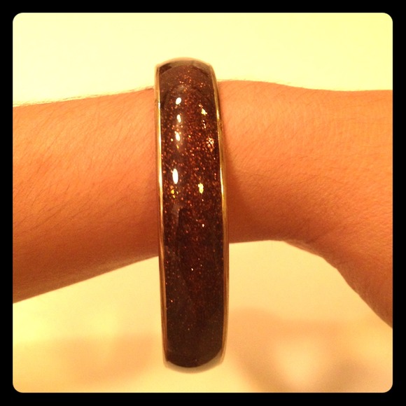 🚫Bundled🚫 Brown & Gold Glitter Bangle