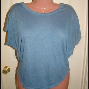 Size medium slightly shimmery blue top