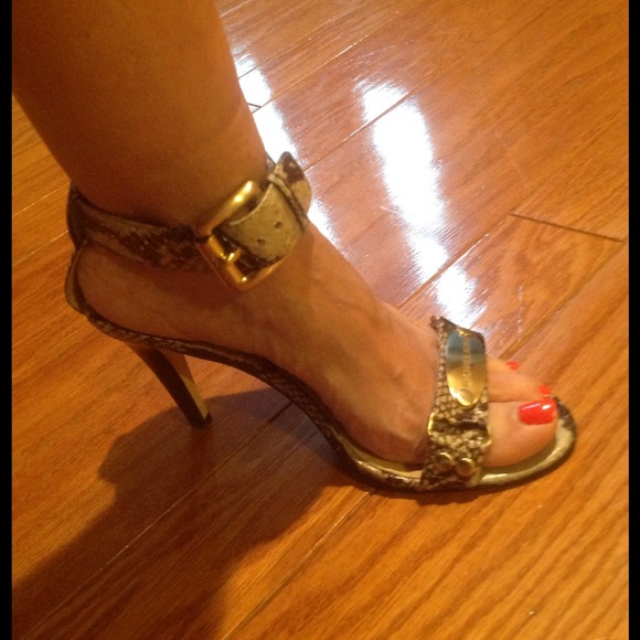 Michael Kors Shoes - Michael Kors Snakeskin Ankle Straps