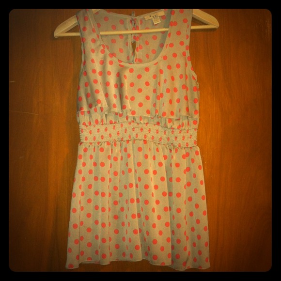 Orange polka dot tank