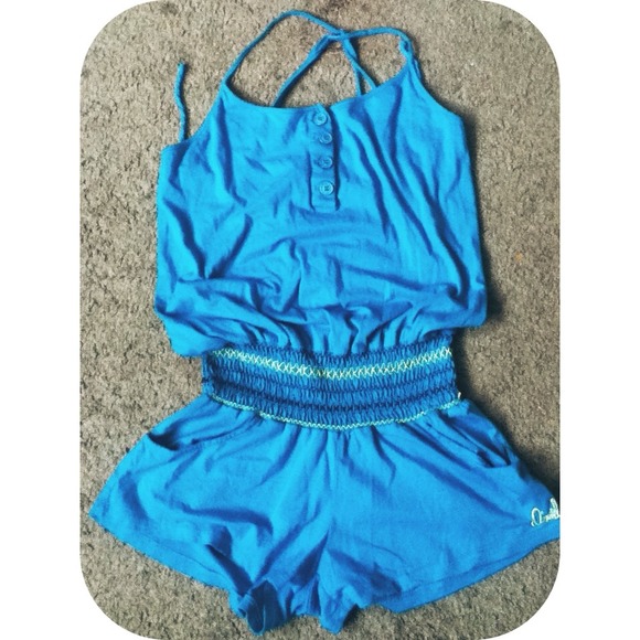 ⚡Traded⚡ Turquoise romper.