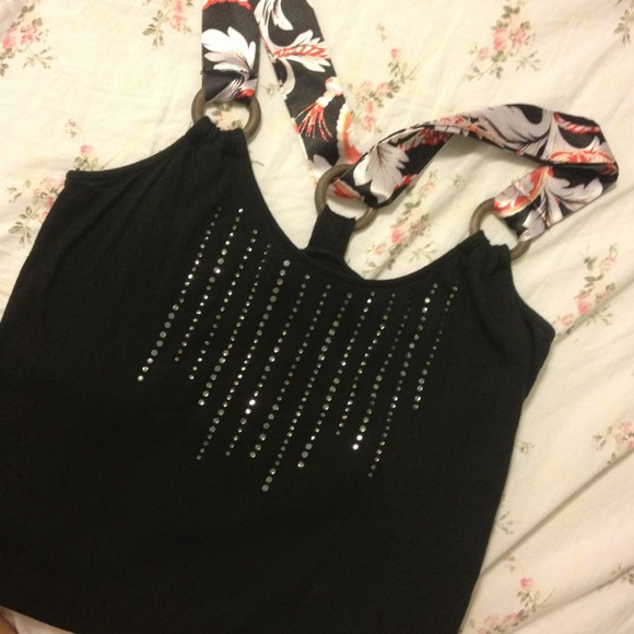 Black sparkly tank top
