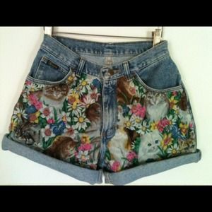 No Trades High Waisted Shorts Cat shorts