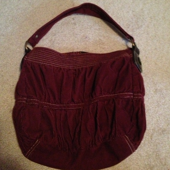 Burgandy Corduroy Purse
