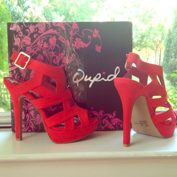 Qupid Shoes - ✨NWT✨Hot Red-Orange Slingbacks