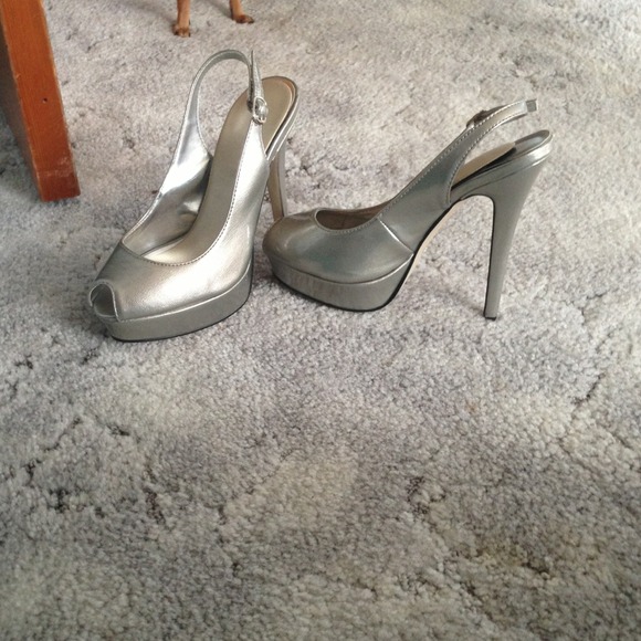Silver super high heels
