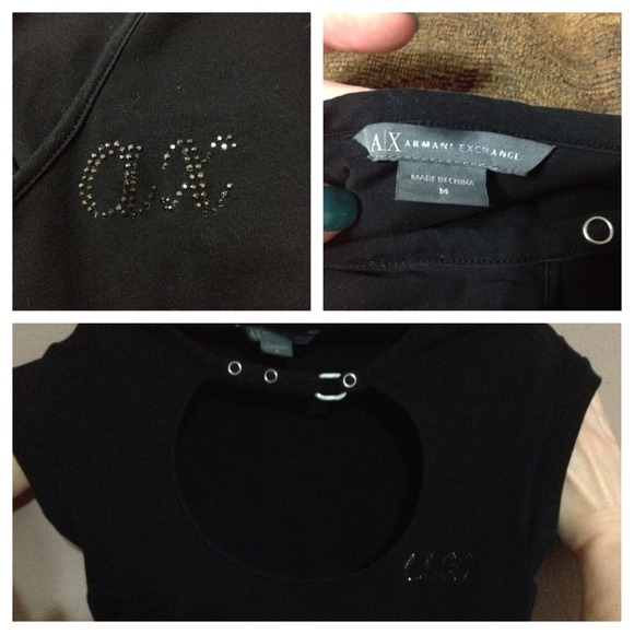REDUCED! Black Armani Exchange shirt