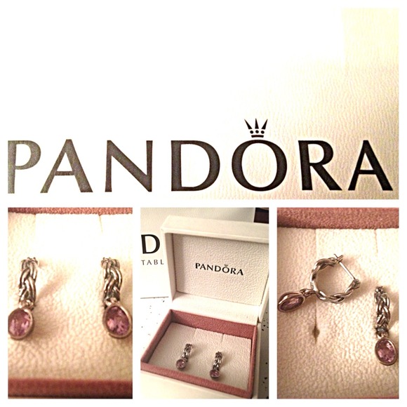💯✔ Pandora Earrings. Silver.
