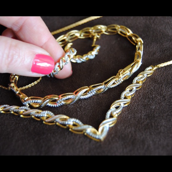 14k.over SS ! Set so beautiful Brand New !