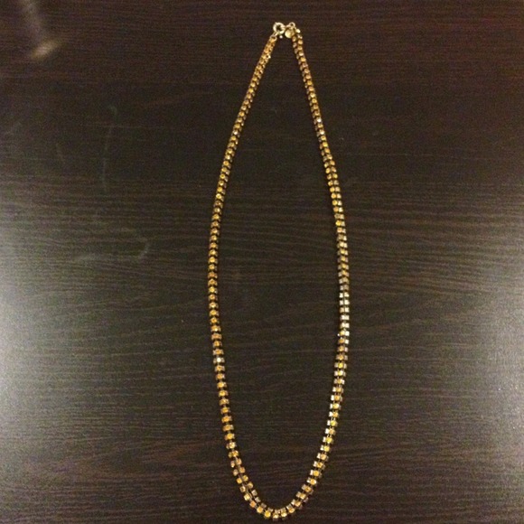 J. Crew amber rhinestone necklace