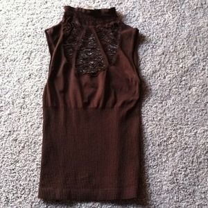 Brown sleeveless top