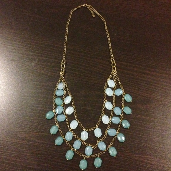 3 strand bronze and blue Urban Outfitters necklace