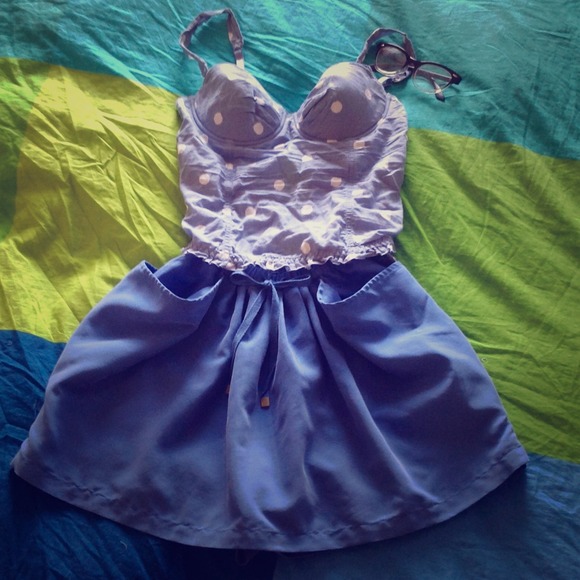 Cute French Blue Skorts