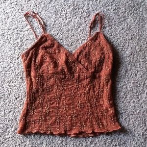 Copper tank top w/adjustable straps