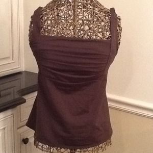 Brown bathing suit top.