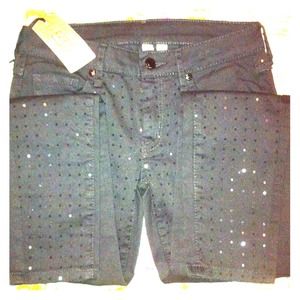 New black super slim sparkly Mango jeans
