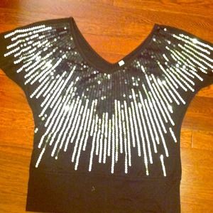 GORGEOUS sequined off-shoulder top!