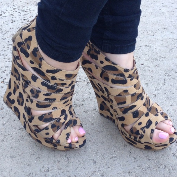Leopard Print Wedges