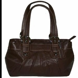 Coach Soho Pleated Leather Tote Bag 13732 Chestnut