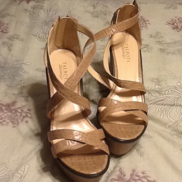 Talbots Shoes - Alligator Print Wedge Sandals