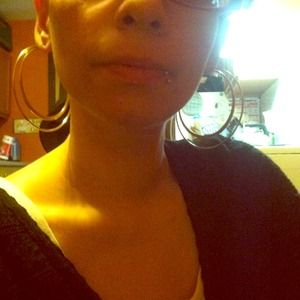 Heart charm bracelet & Hoop earrings.