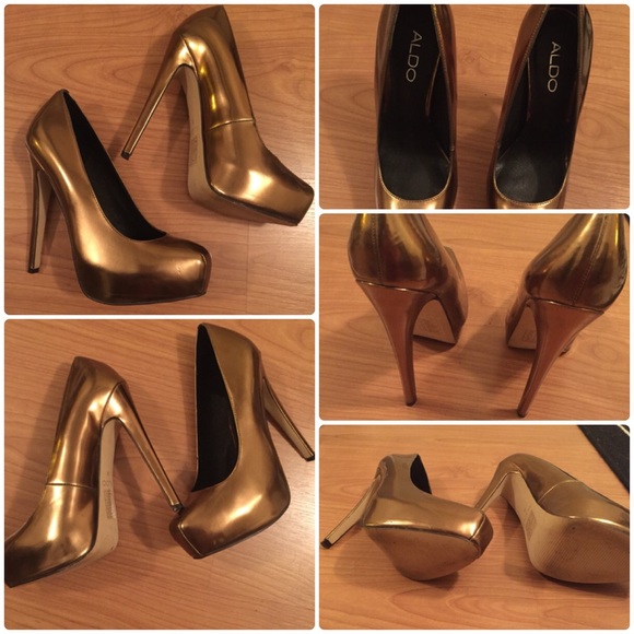 29 off ALDO Shoes Beautiful bronzegold pumps! Sleek & shiny, size 5