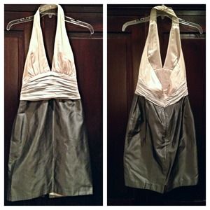 Kay Unger cocktail halter trio dress