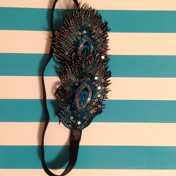 NEW Forever 21 Teal Peacock Headband!