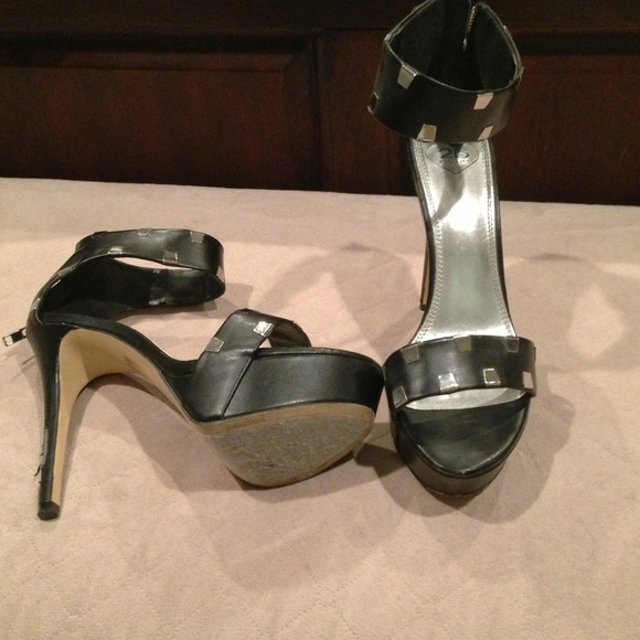 Studded black heels