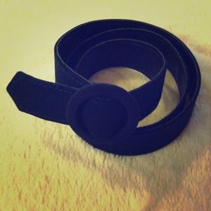 Navy Skinny Belt