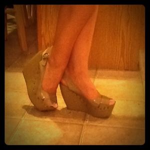 Nude wedges purchased in Spain!