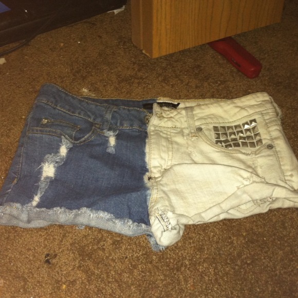 Studded half and half shorts!!! :)