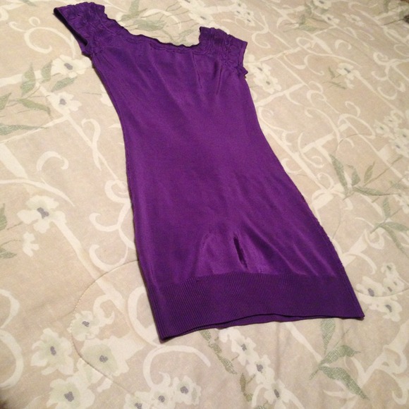 * SOLD * Purple Arden B Bodycon Dress - Picture 3 of 4