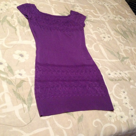 * SOLD * Purple Arden B Bodycon Dress - Picture 4 of 4