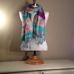 Custom Hand-dyed scarf, one of a kind wearable art