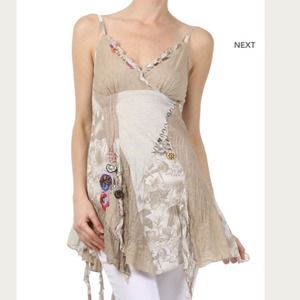 Unique  spaghetti strap  tunic with lot of designs