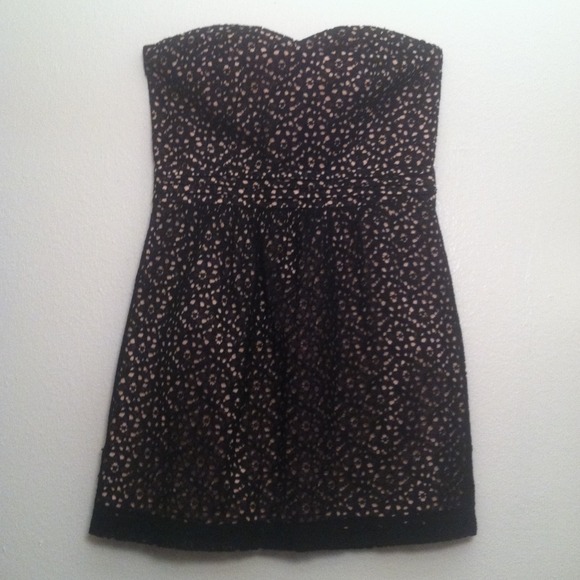 Black Strapless Dress.