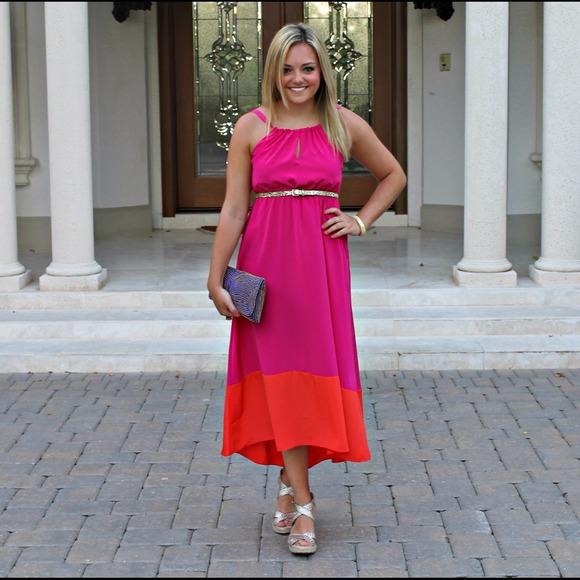 SOLD - Old Navy Colorblock Maxi Dress - Picture 4 of 4